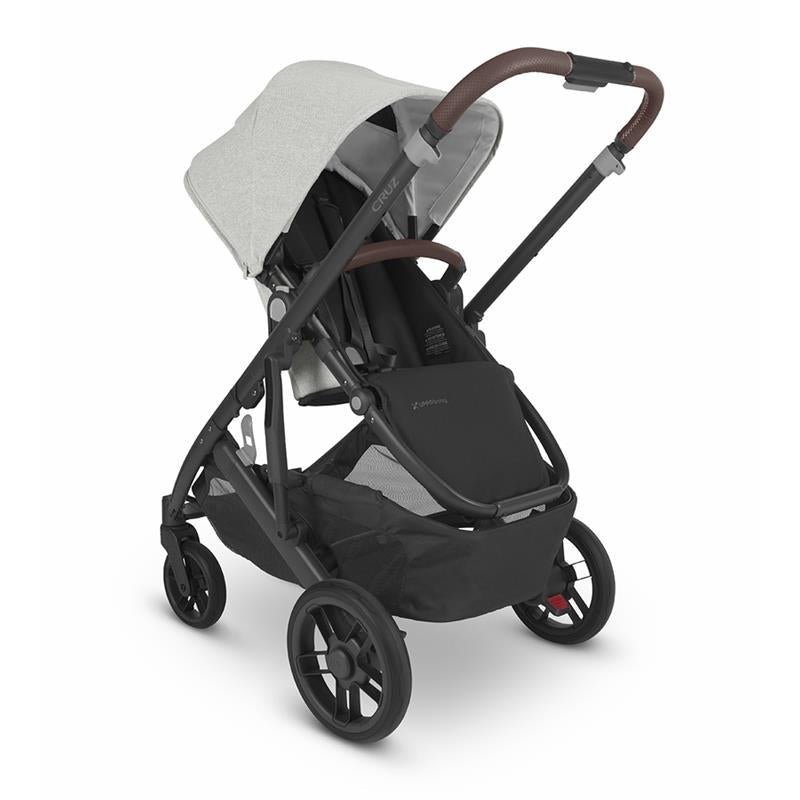 Uppababy - Cruz V2 Stroller, Anthony (White & Grey Chenille/Carbon/Chestnut Leather) - Image 7