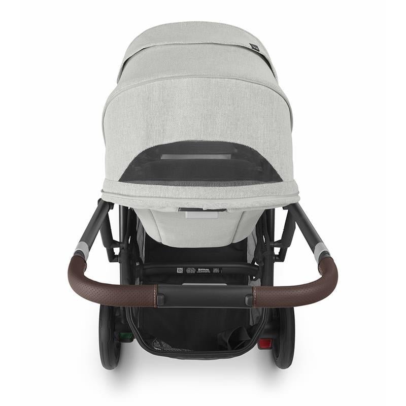 Uppababy - Cruz V2 Stroller, Anthony (White & Grey Chenille/Carbon/Chestnut Leather) - Image 4