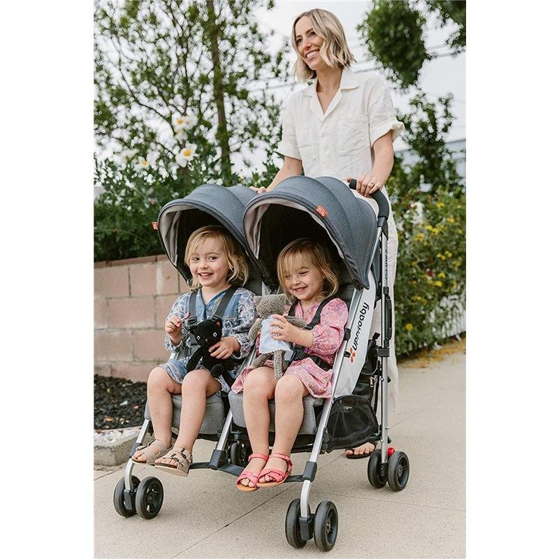 Uppababy G-Link 2 Double Stroller, Jordan (Charcoal Mélange/Silver) - Image 8
