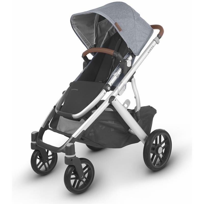 Uppababy Vista Stroller V2, Gregory (Blue Melange/Silver/Saddle Leather) - Image 2