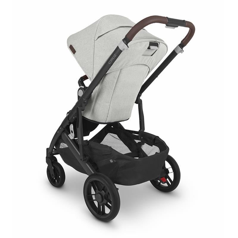 Uppababy - Cruz V2 Stroller, Anthony (White & Grey Chenille/Carbon/Chestnut Leather) - Image 3
