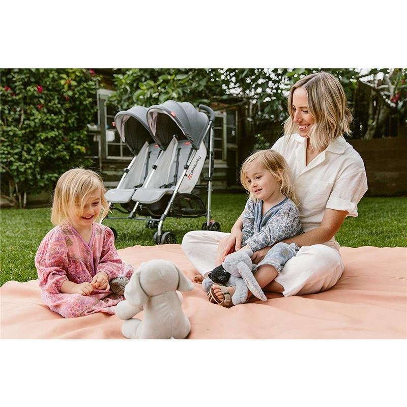 Uppababy G-Link 2 Double Stroller, Jordan (Charcoal Mélange/Silver) - Image 12