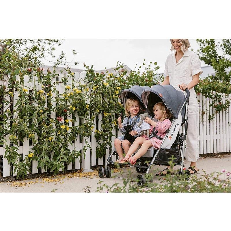 Uppababy G-Link 2 Double Stroller, Jordan (Charcoal Mélange/Silver) - Image 7