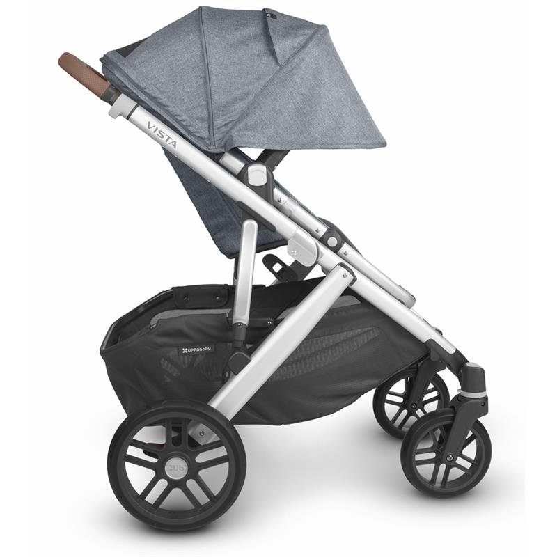 Uppababy Vista Stroller V2, Gregory (Blue Melange/Silver/Saddle Leather) - Image 4