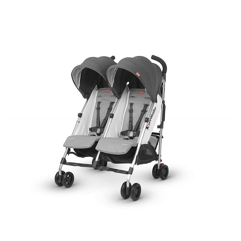 Uppababy G-Link 2 Double Stroller, Jordan (Charcoal Mélange/Silver) - Image 3