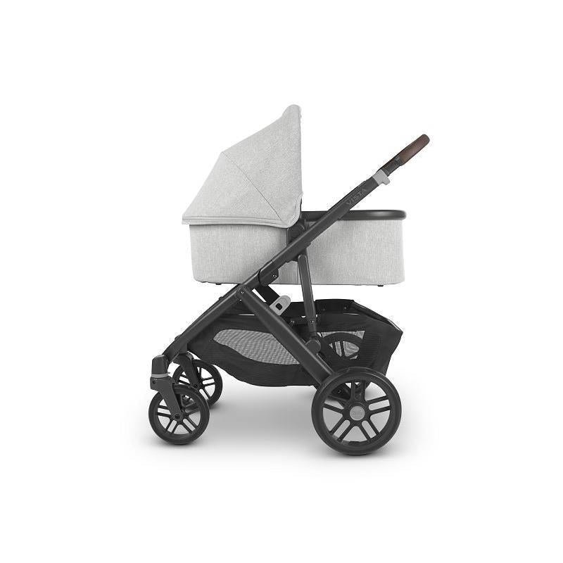 Uppababy - Vista V2 Stroller, Anthony (White And Grey Chenille/Carbon/Chestnut Leather) - Image 4