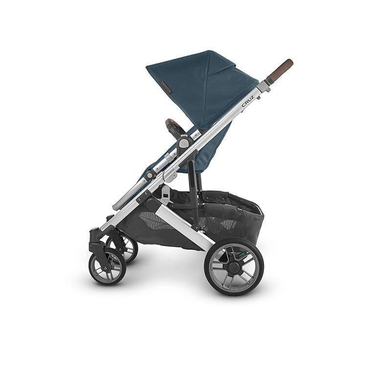 Uppababy Cruz Stroller V2, Finn (Deep Sea/Silver/Chestnut Learher) - Image 3