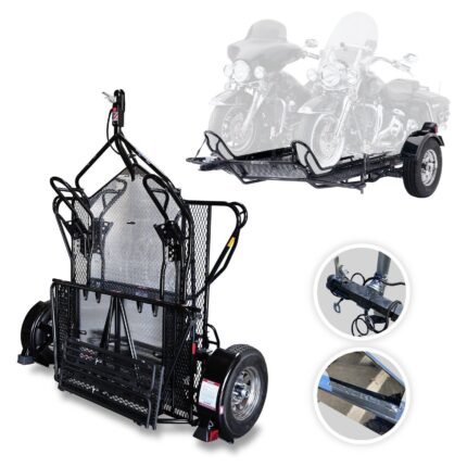 Go! Series Dual Rail Ride-Up Folding Motorcycle Trailer Discounted