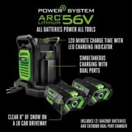 EGO Power+ SNT2405 24 in. Two stage 56 V Battery Snow Blower Kit (Battery & Charger) W/ TWO 7.5 AH BATTERIES - Image 4