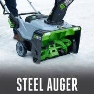 EGO Power+ SNT2112 21" 56-Volt Cordless  Snow Blower with Steel Auger with (2) 5.0Ah Batteries and Dual Port Charger Included - Image 11