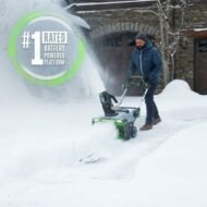 EGO Power+ SNT2114 21" 56-Volt Cordless  Snow Blower with Steel Auger with (2) 7.5Ah Batteries and Dual Port Charger Included - Image 12