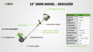 EGO Power+ SNS1200 Dedicated 12" Snow Shovel Bare Tool - Battery and Charger Not Included - Image 17